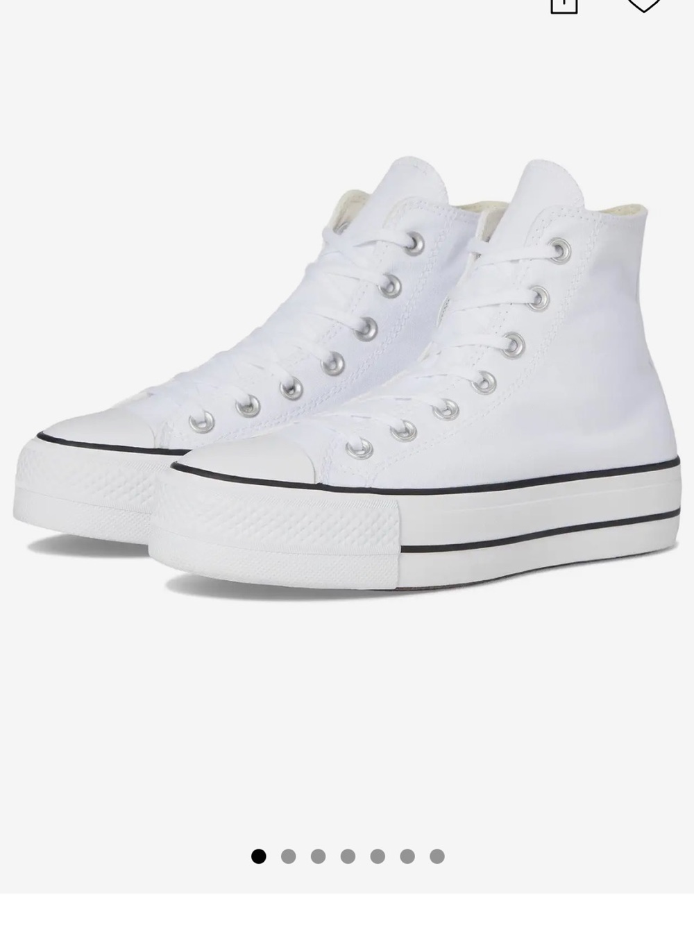 Chuck Taylor White High-Top Canvas Platform Sneakers